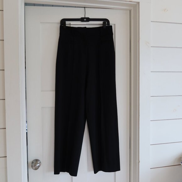 Diane Von Furstenberg Black 96% Wool Dress Pants sz 6 - Picture 1 of 4